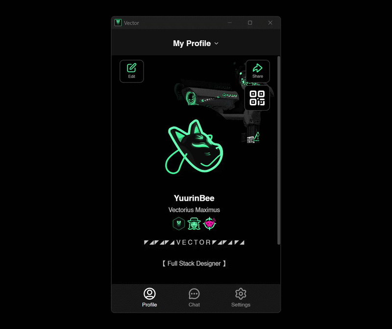 Vector Profile QR Code Demo